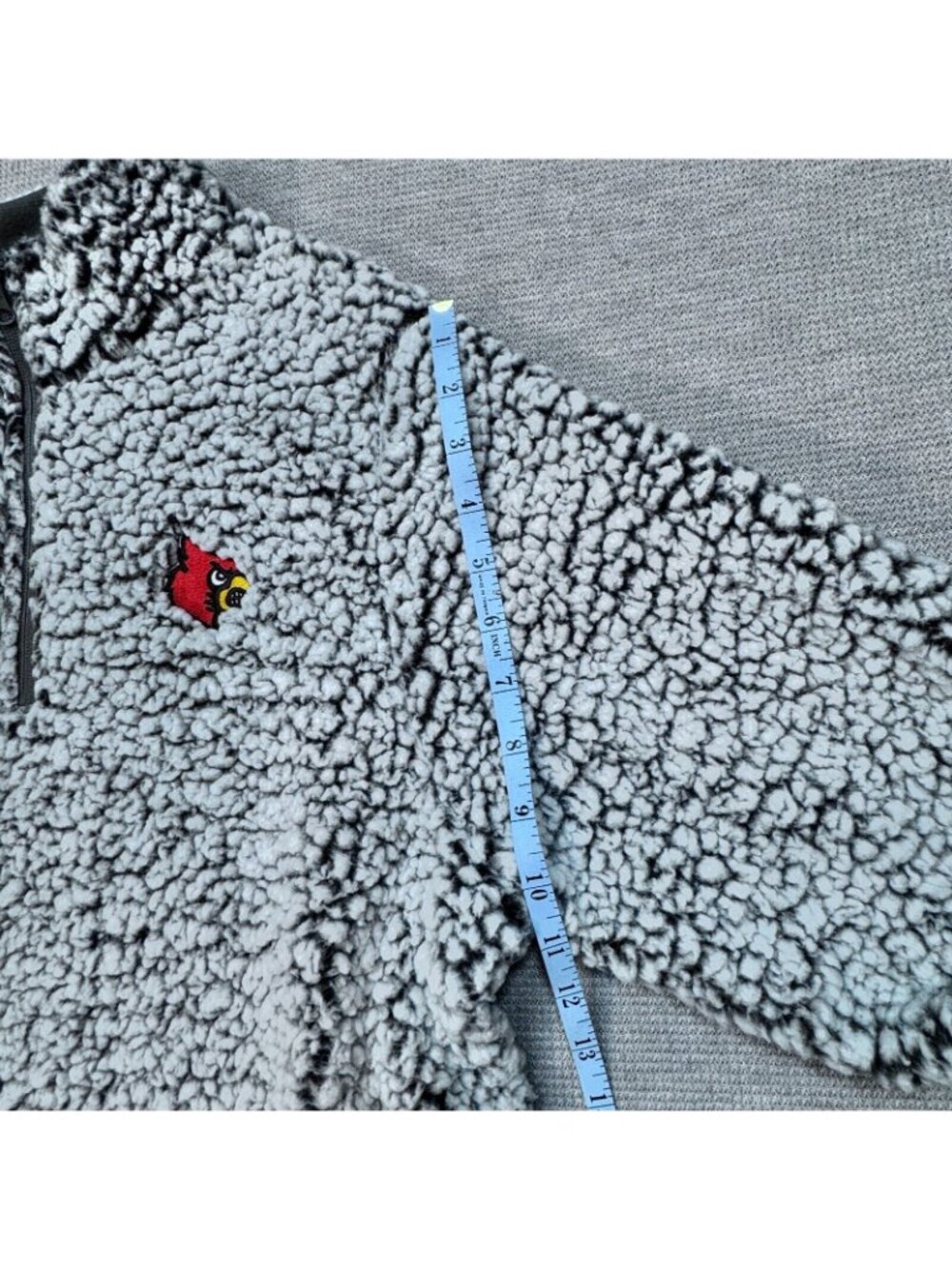 North & Acrux 1/4 Zip Jacket Womens Gray Cardinal Sherpa Pullover Long Sleeve XL - Picture 12 of 12